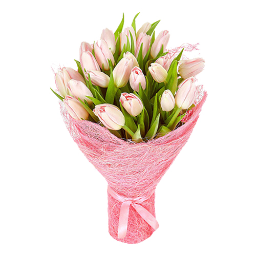 15 розовых тюльпанов